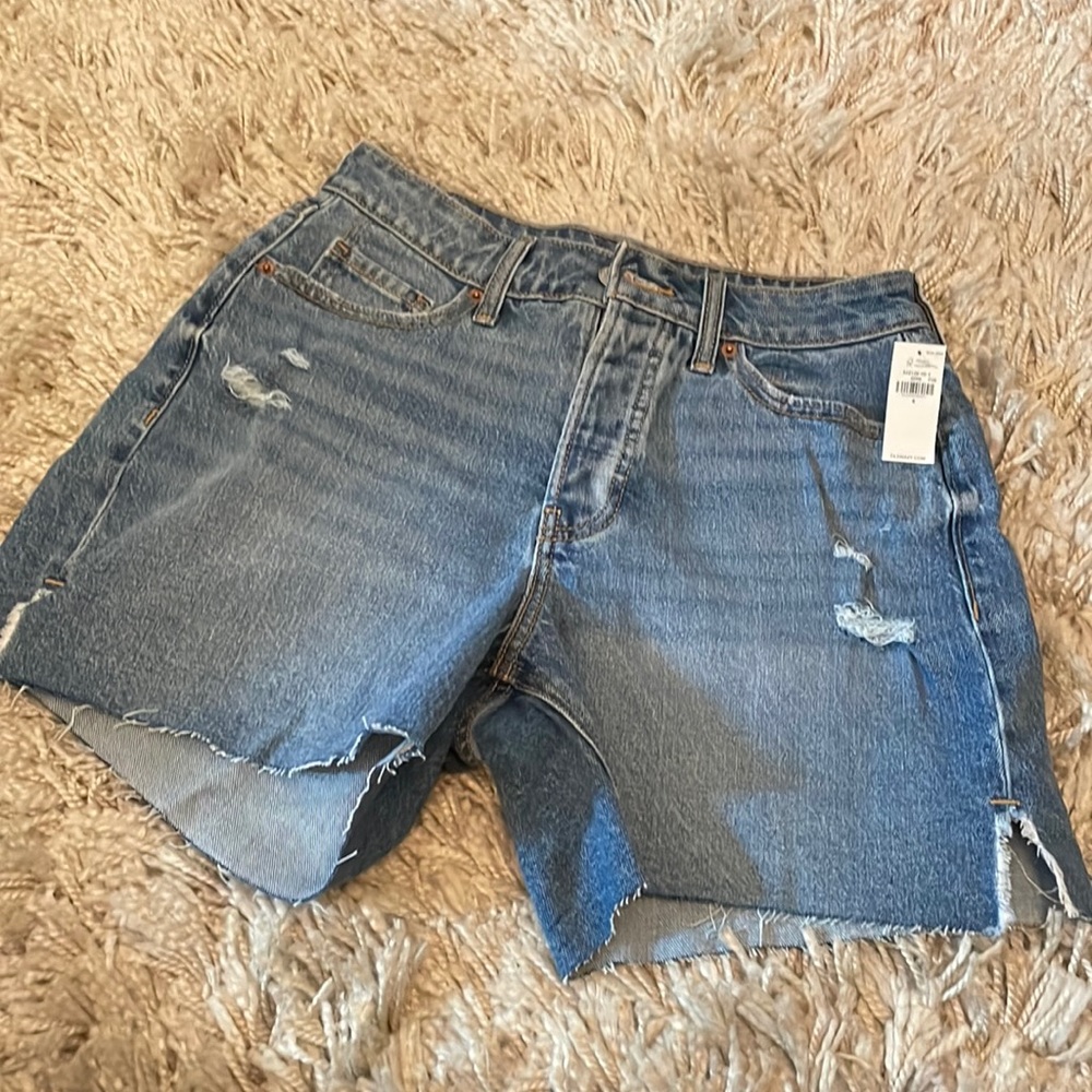 High waist jean shorts